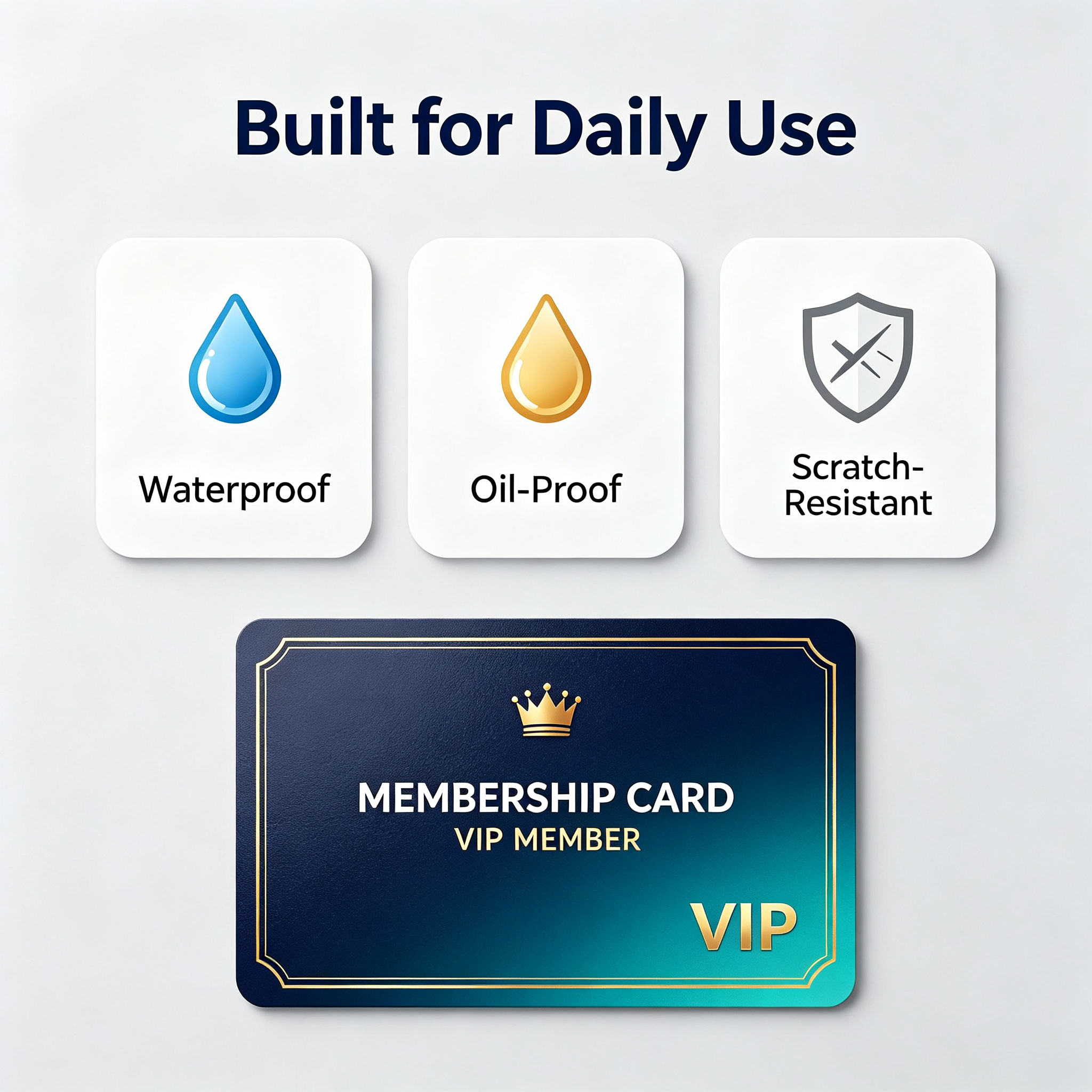 Custom PVC Plastic Membership Card VIP Loyalty Gift Card Waterproof Oil Proof Gym Beauty Hotel - 图片 5